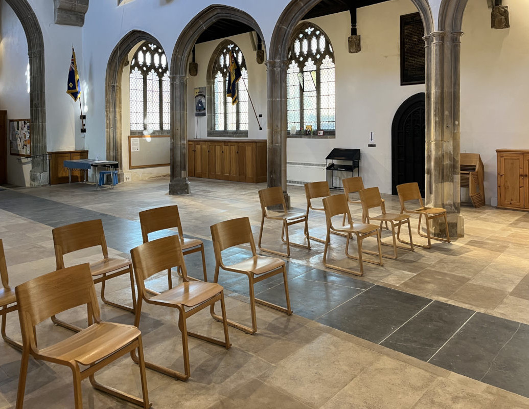 A view of the north aisle from the nave