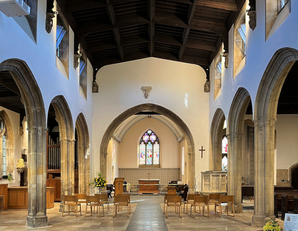 Looking up the nave to the chancel